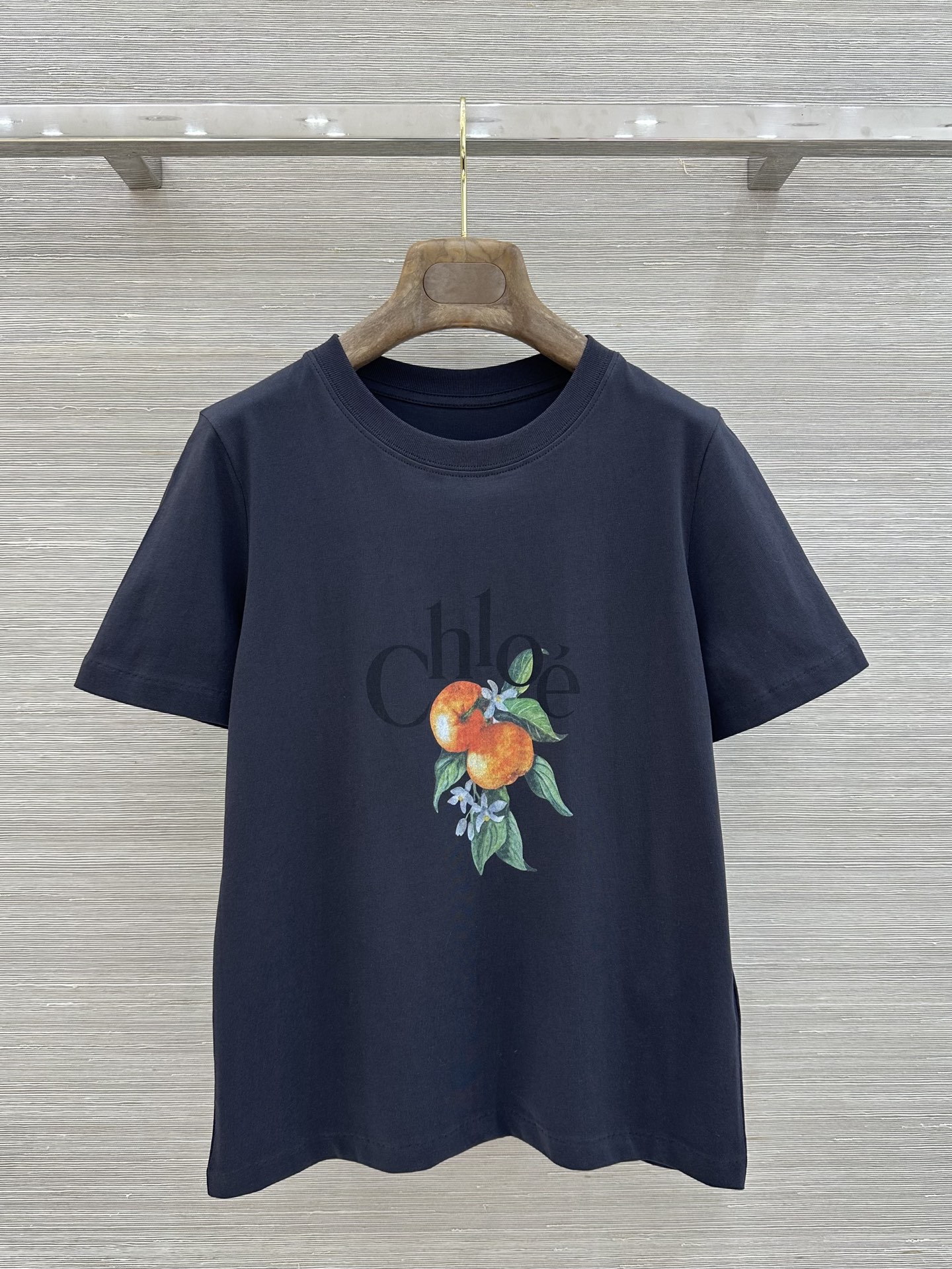 コットン プリント 半袖Tシャツ クロエ Tシャツ 偽物 クルーネック 合わせやすい