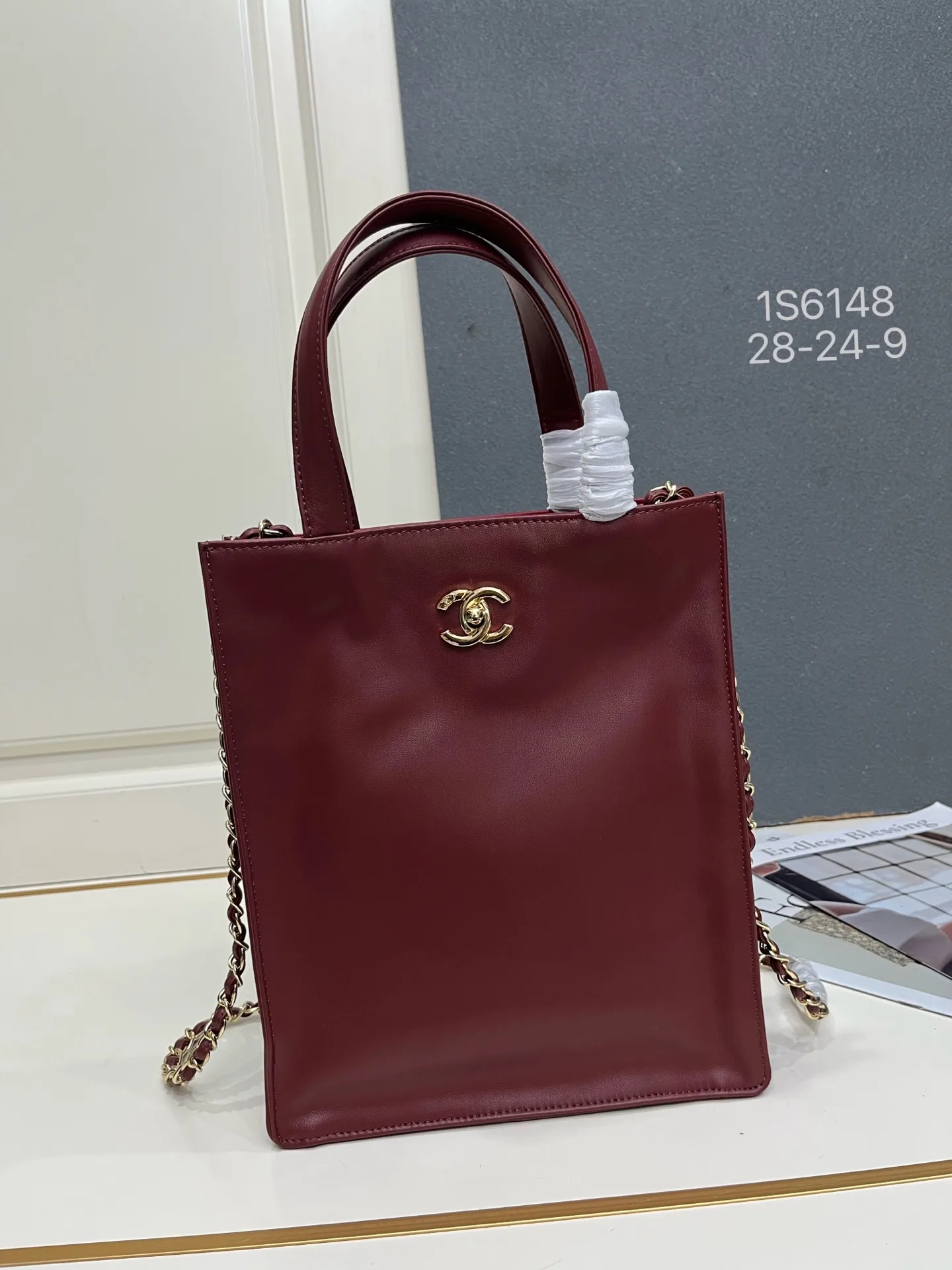 シンプル 洗練された 2WAY トートバッグ シャネル バッグ コピー レッド