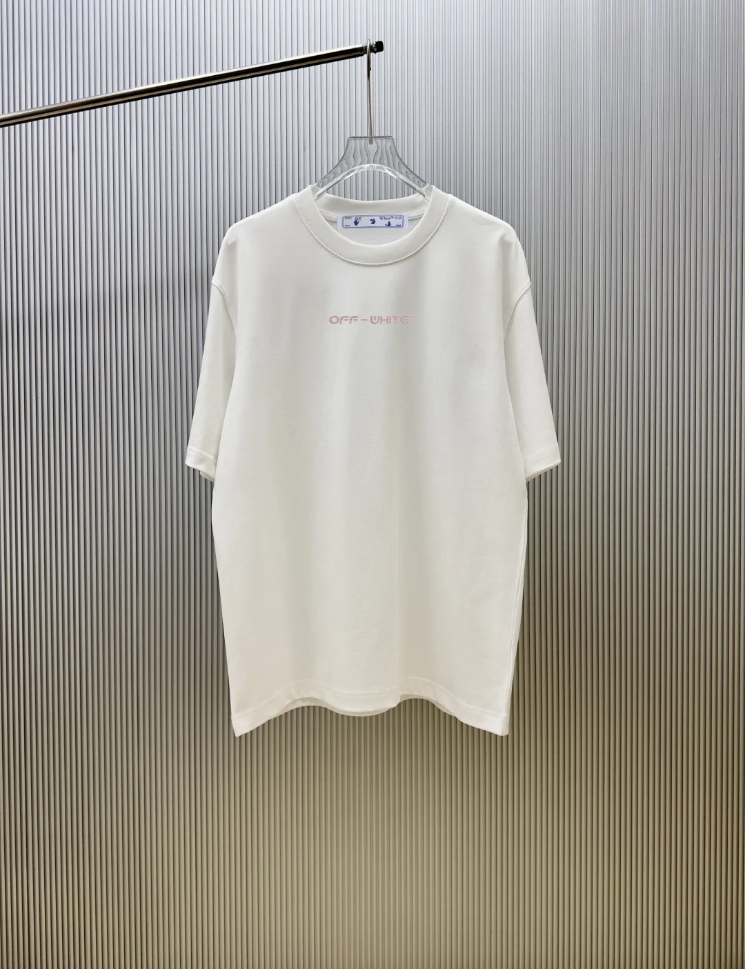 オフホワイト Tシャツ 偽物 ユニセックス ロゴプリント コットン 半袖Tシャツ ホワイト