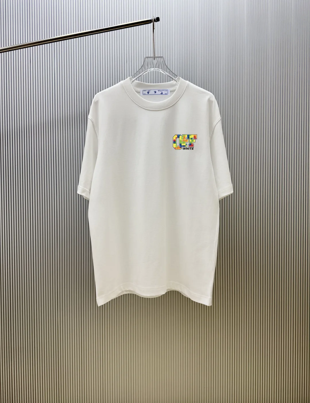 オフホワイト Tシャツ 偽物 カジュアル ストリート バックプリント 半袖Tシャツ ホワイト