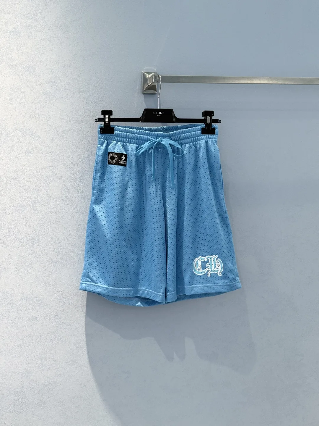 クロムハーツ パンツ 偽物 カジュアル コットン メッシュショートパンツ ブルー