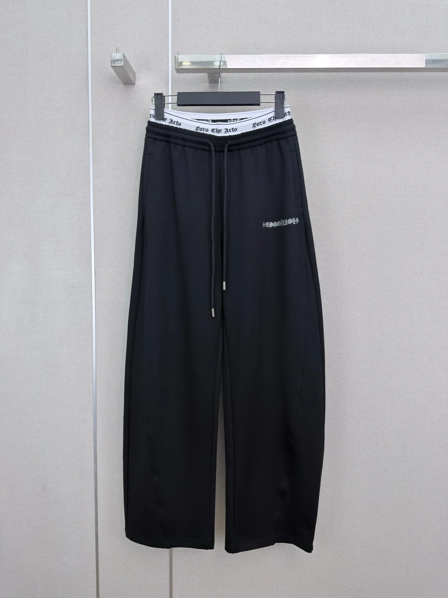ウエストロゴ スウェットパンツ クロムハーツ パンツ 偽物 ブラック
