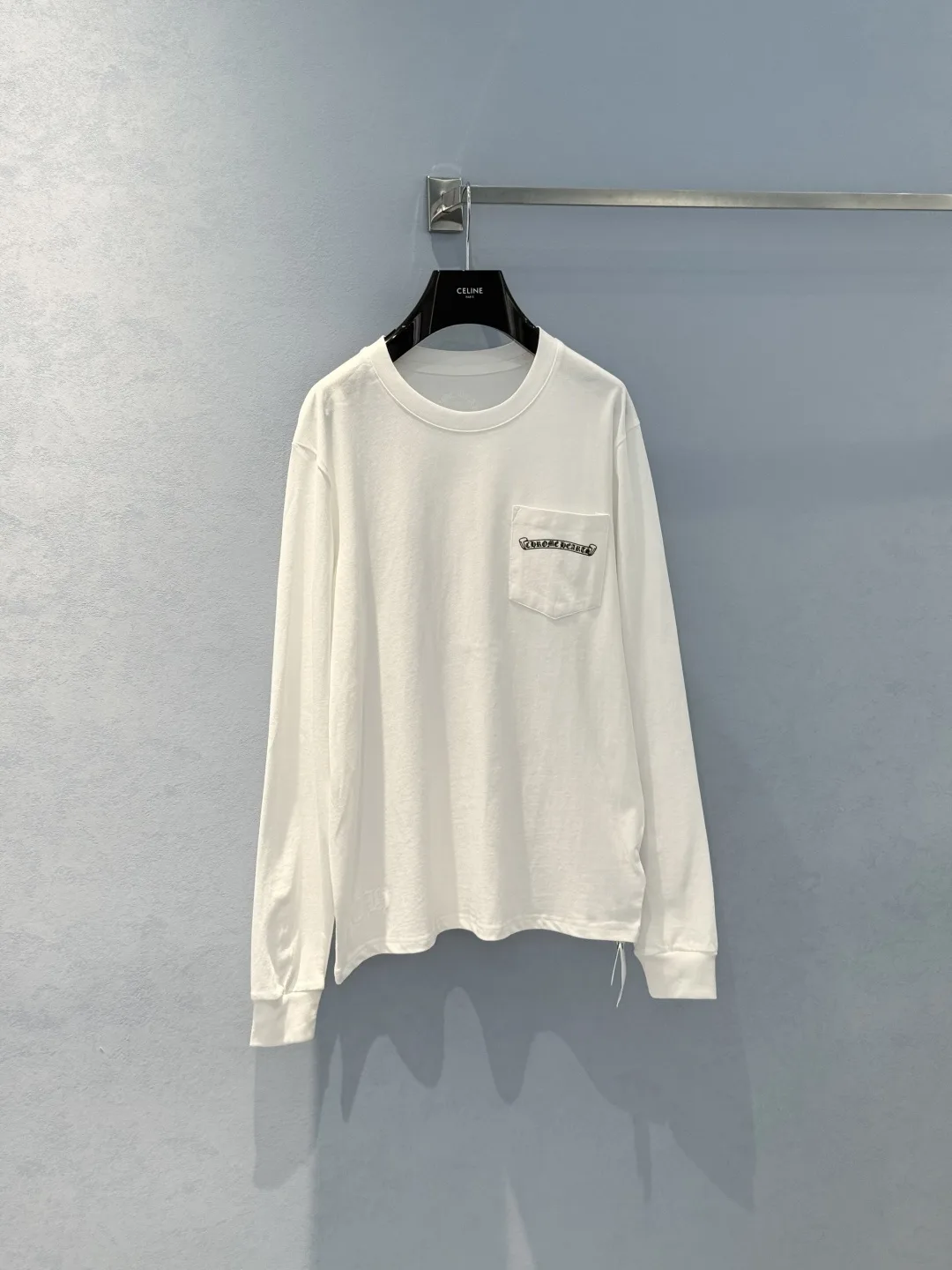 ユニセックス カジュアル ロゴプリント クロムハーツ Tシャツ 偽物 長袖Tシャツ ホワイト