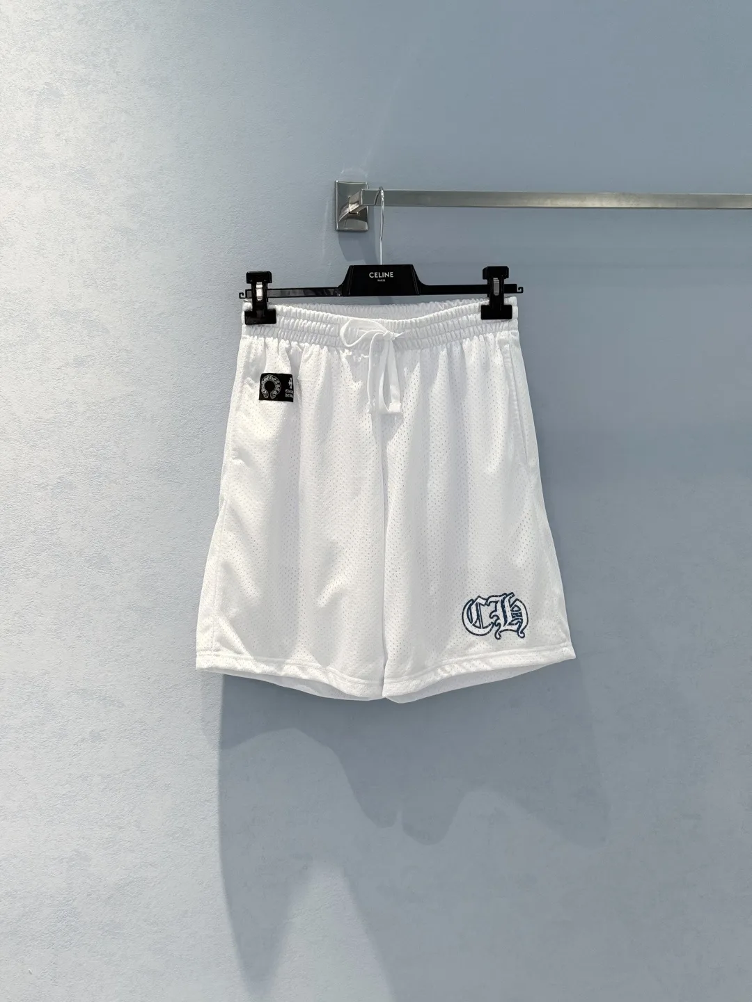 カジュアル コットン クロムハーツ パンツ 偽物 メッシュショートパンツ ホワイト