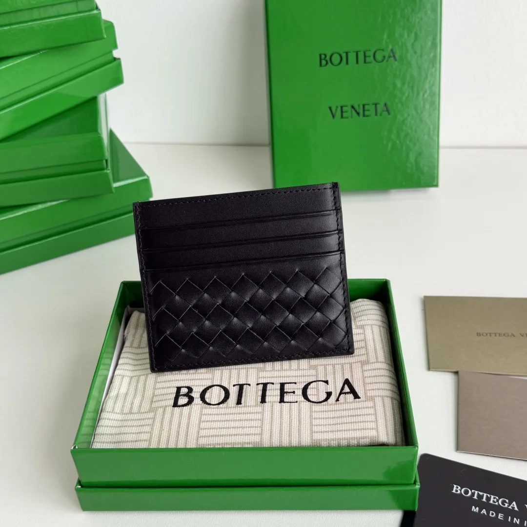 ボッテガ・ヴェネタ 財布 コピー イントレチャートレザー カードケース ブラック