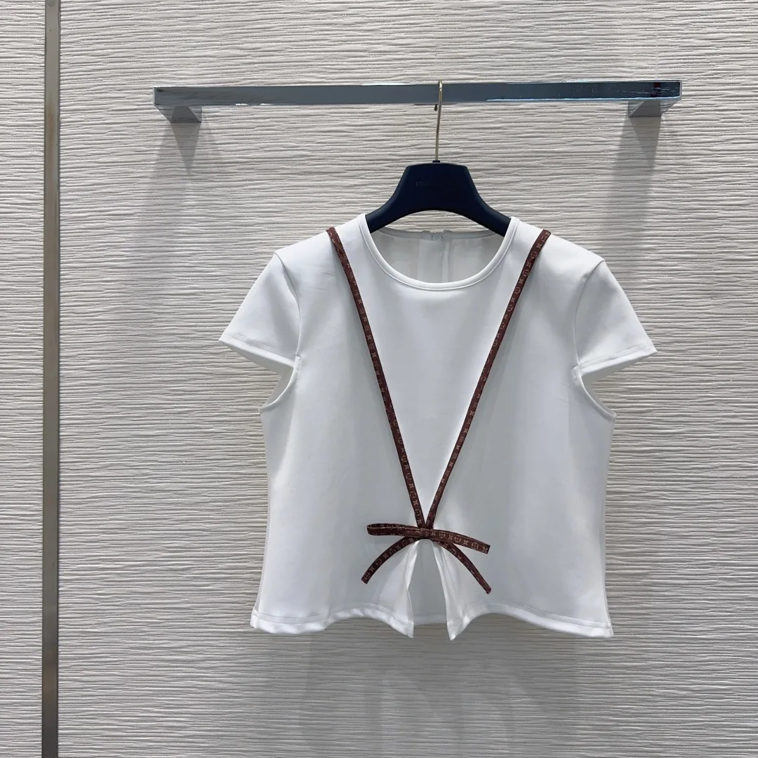 お洒落 モノグラム ボウ トップ ルイ・ヴィトン Tシャツ コピー ホワイト