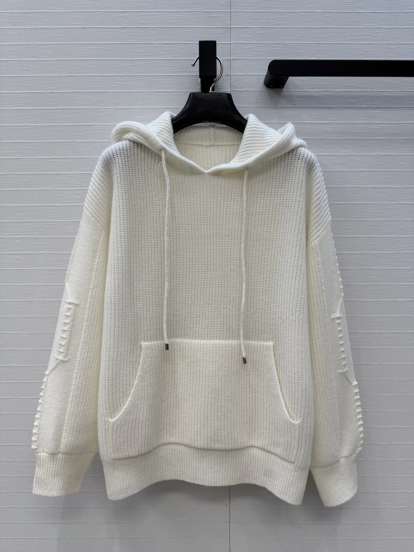 カジュアル カシミヤ フーデッドニット エルメス ニット コピー ホワイト