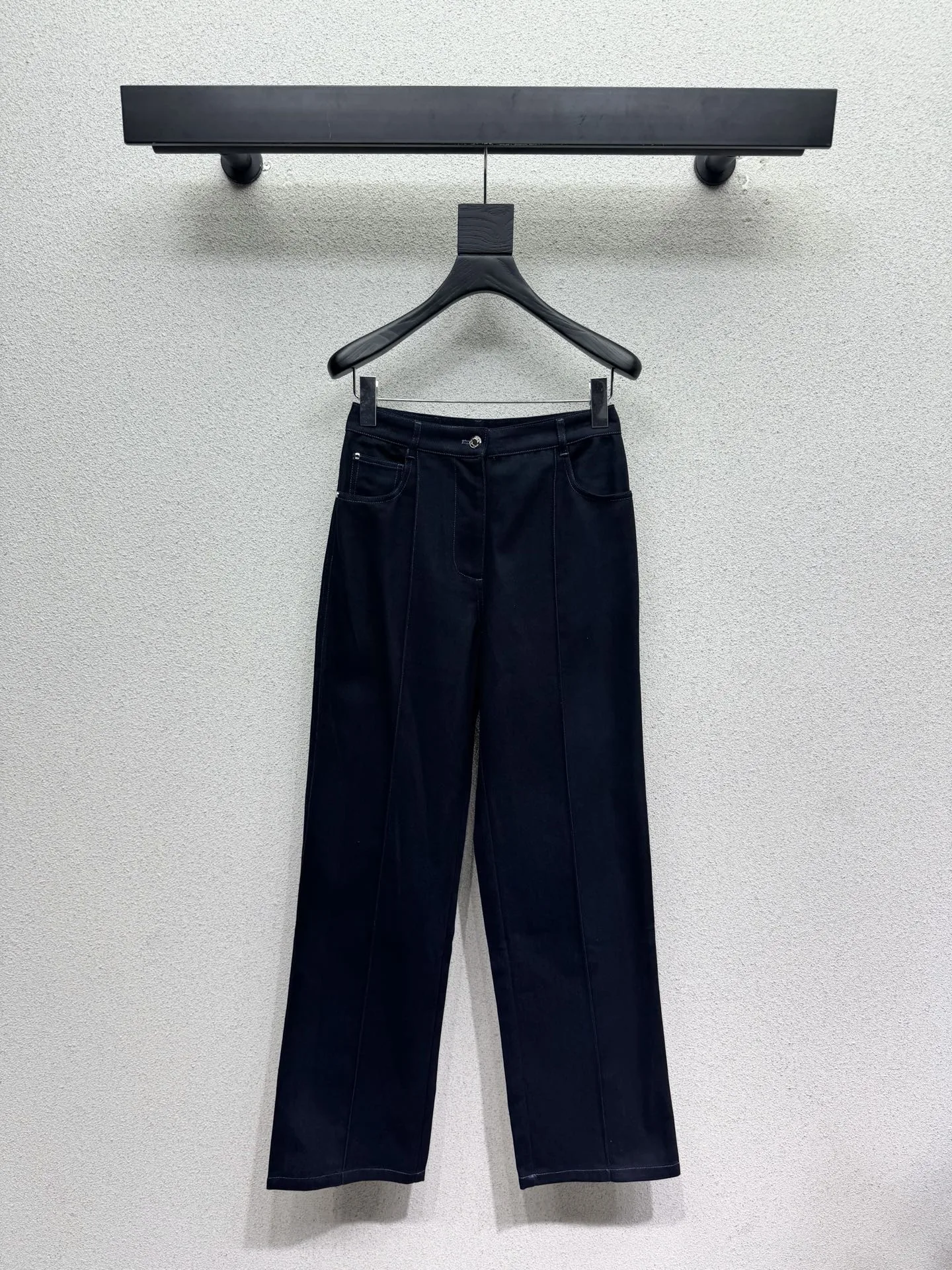センターシーム コットン デニムパンツ エルメス ジーンズ コピー ネイビー