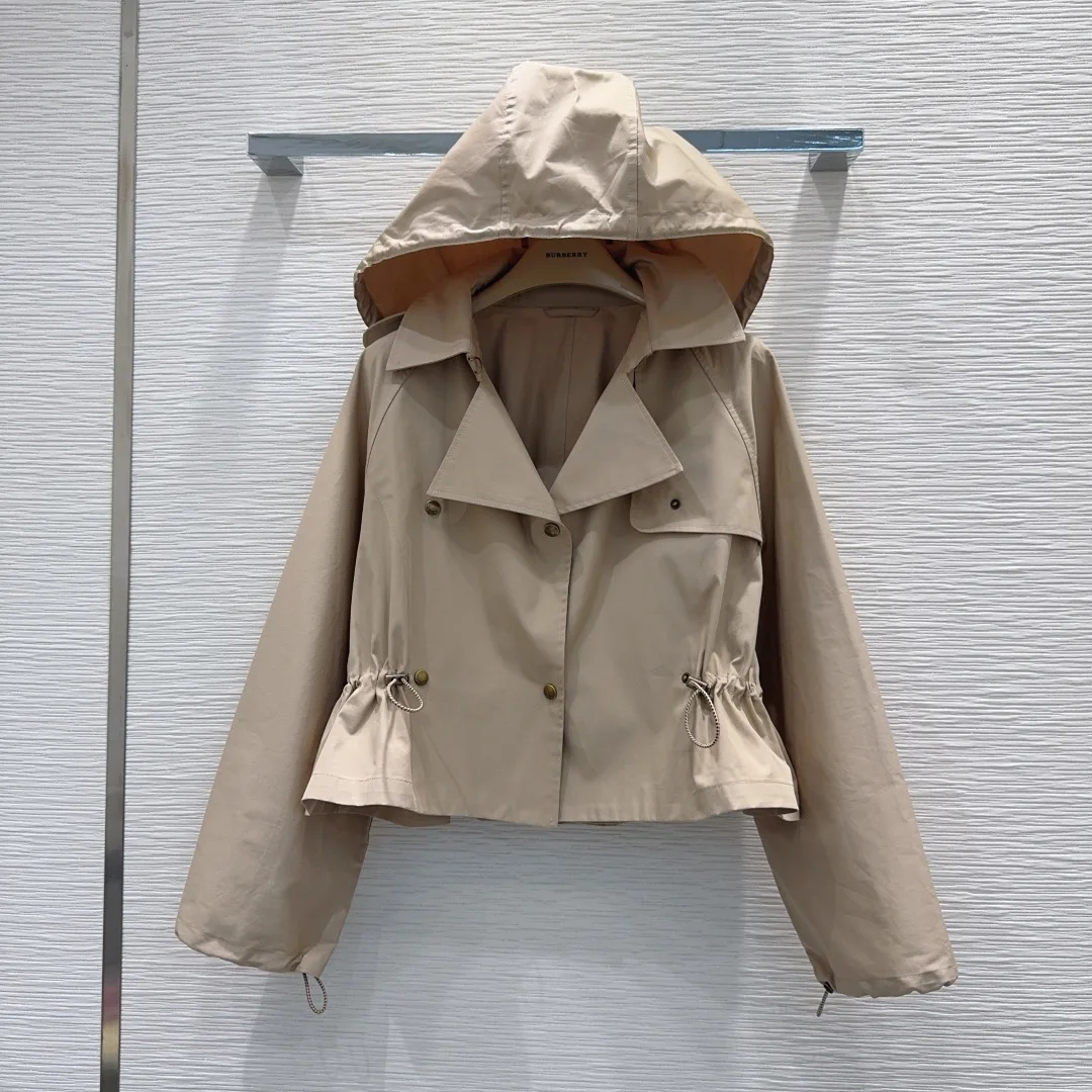 コットン ショートトレンチコート バーバリー ジャケット 偽物 ベージュ
