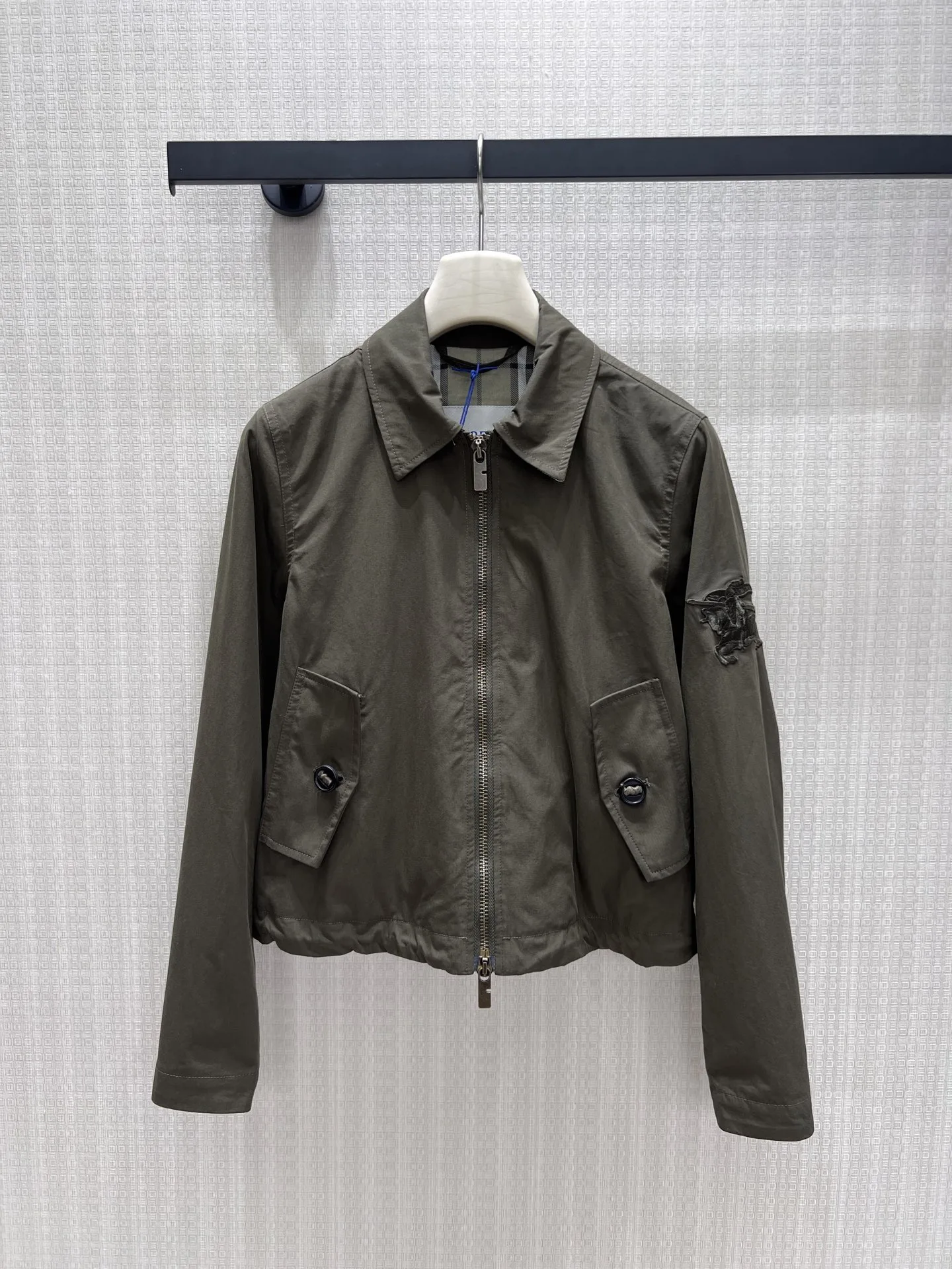 洗練された カジュアル ブルゾン バーバリー ジャケット コピー カーキ