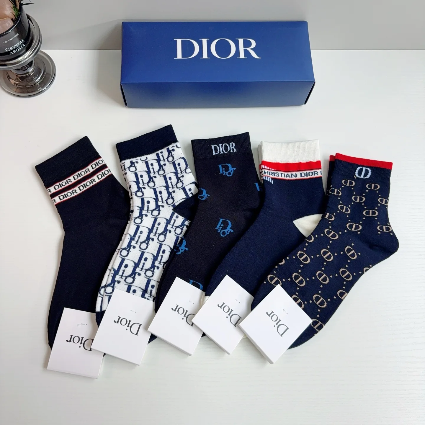 クリスチャン・ディオール 靴下 偽物 洗練された お洒落 ソックス 5足セット