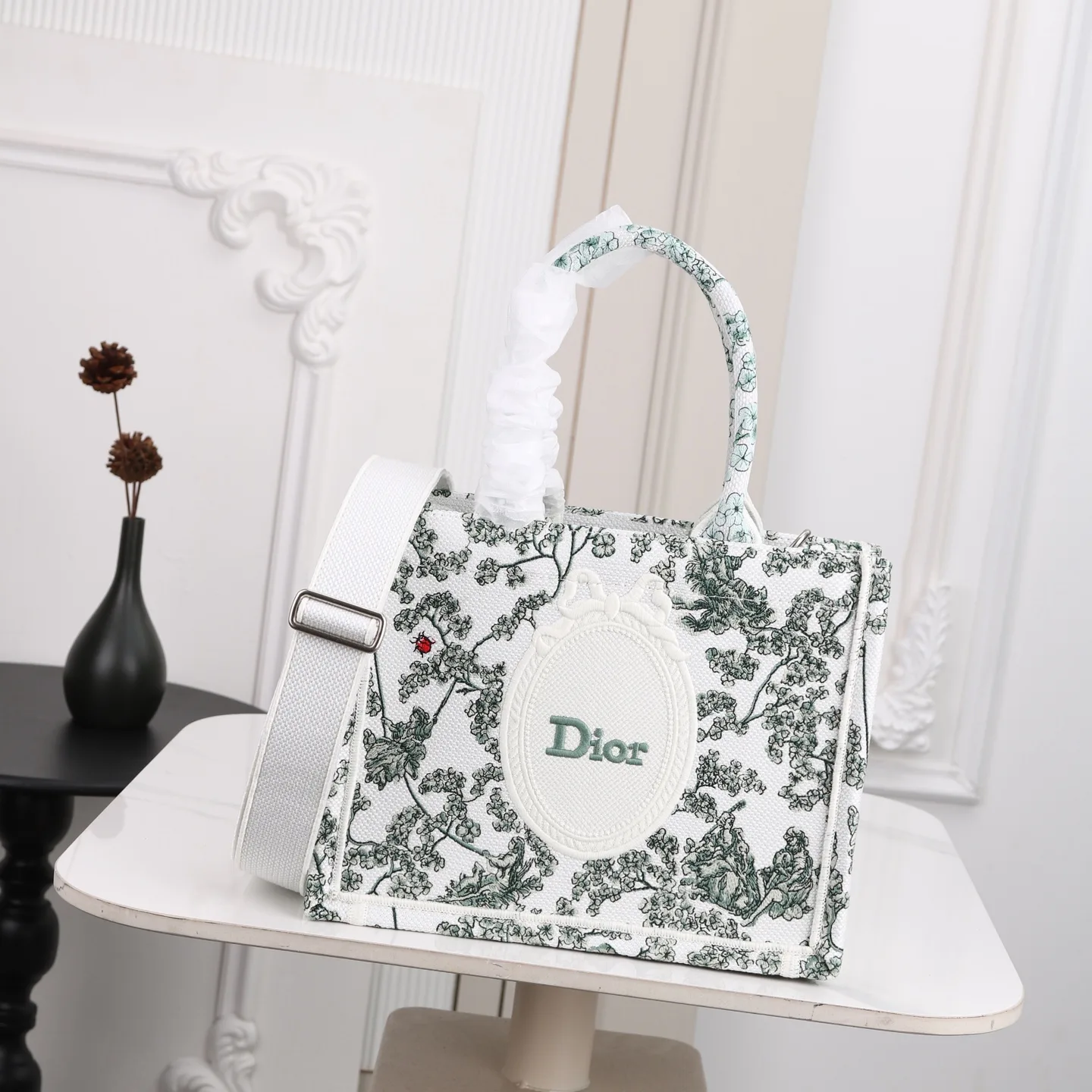 Dior ブックトート クローバー 刺繍 クリスチャン・ディオール コピー スモール