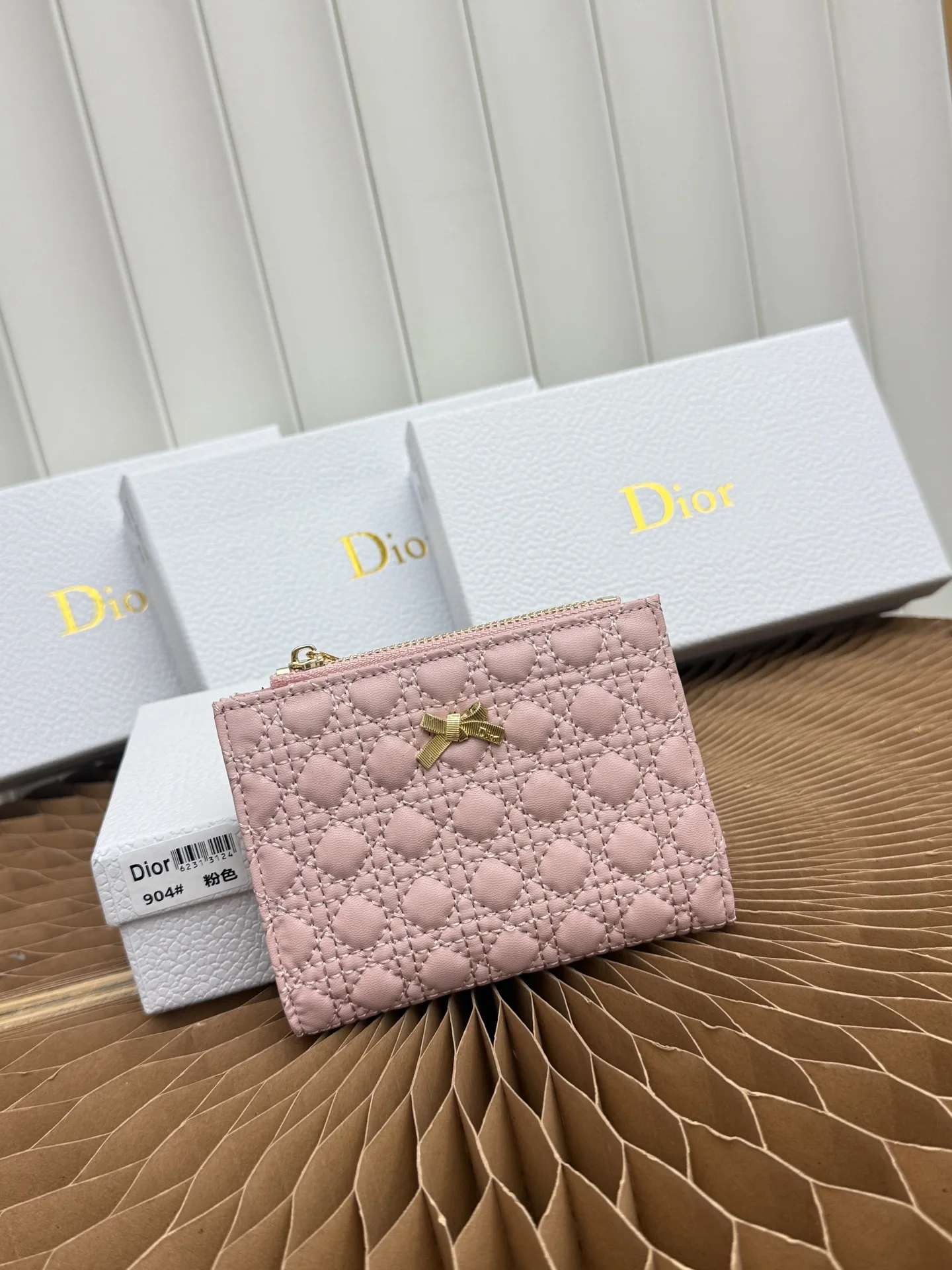 Baby Bow Begonia ウォレット クリスチャン・ディオール 財布 コピー ピンク