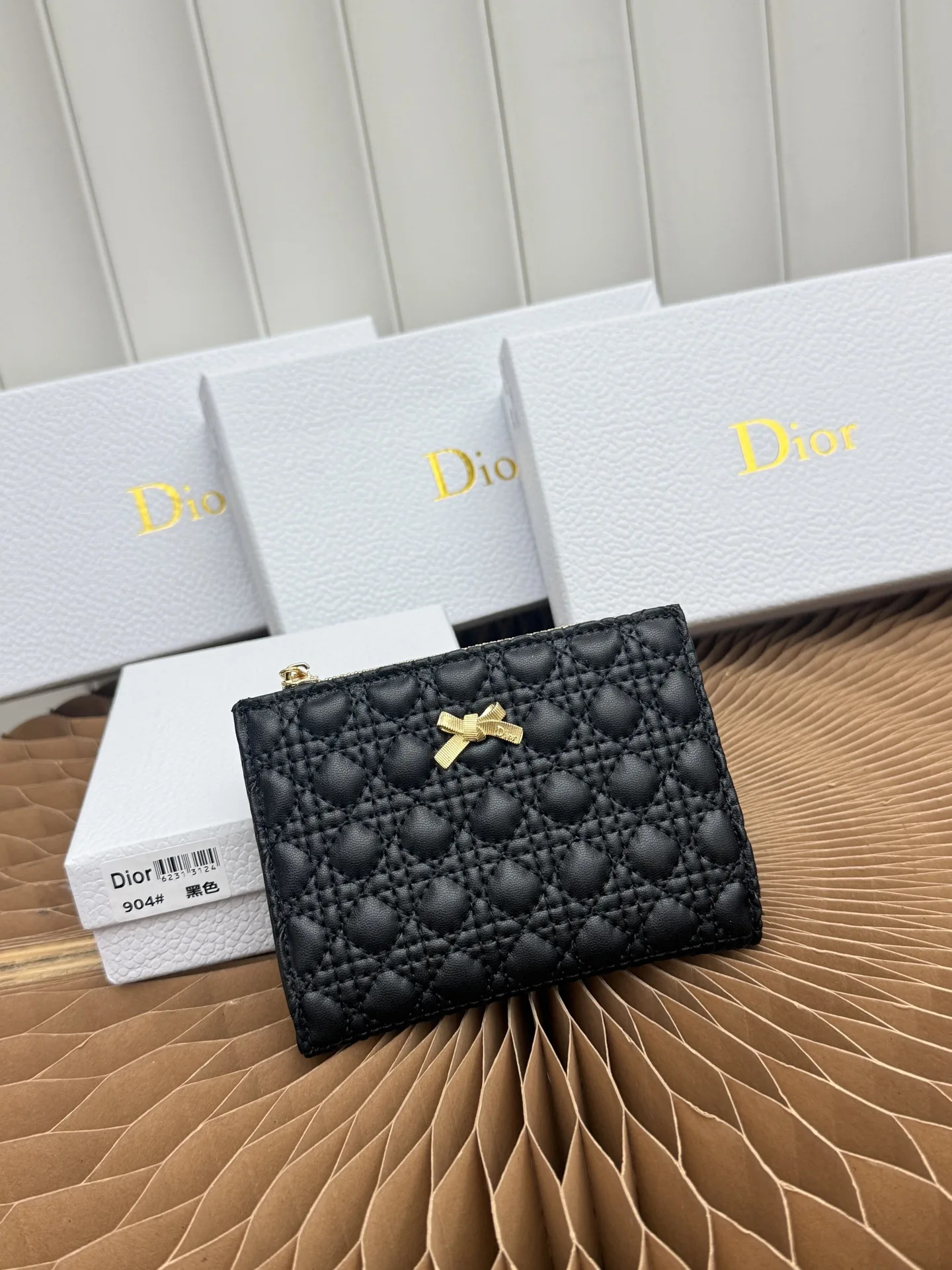Baby Bow Begonia ウォレット クリスチャン・ディオール 財布 コピー ブラック