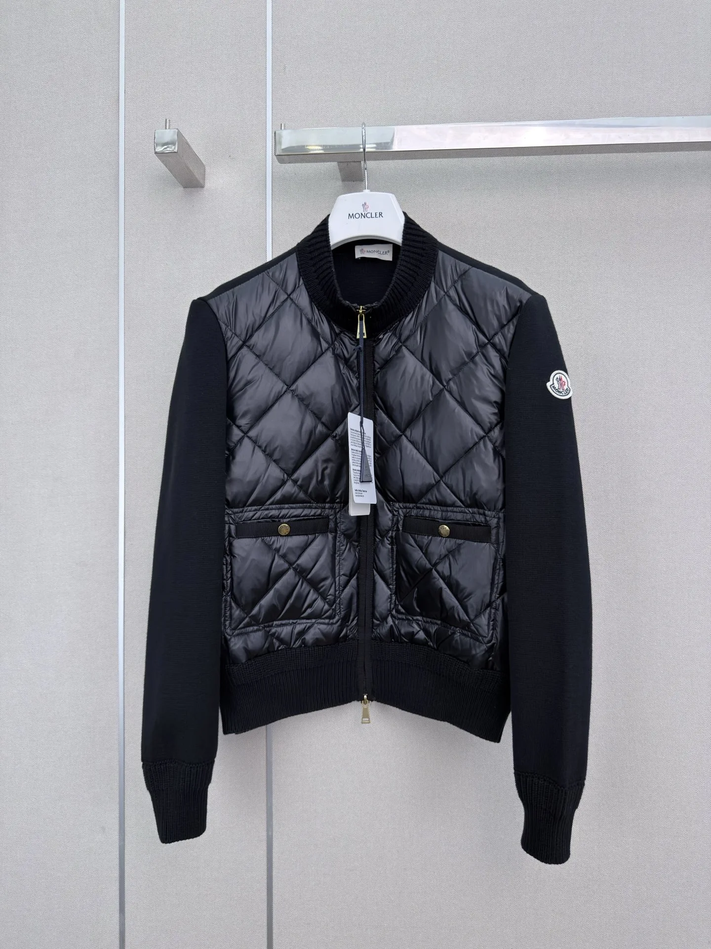 カジュアル ニット切替 ダウンブルゾン モンクレール ジャケット