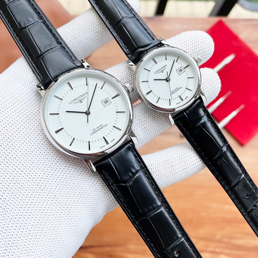 レディース メンズ うで時計 腕時計 シンプル 革ベルトミネラルガラス ステンレス ロンジン 時計 コピー ブラック