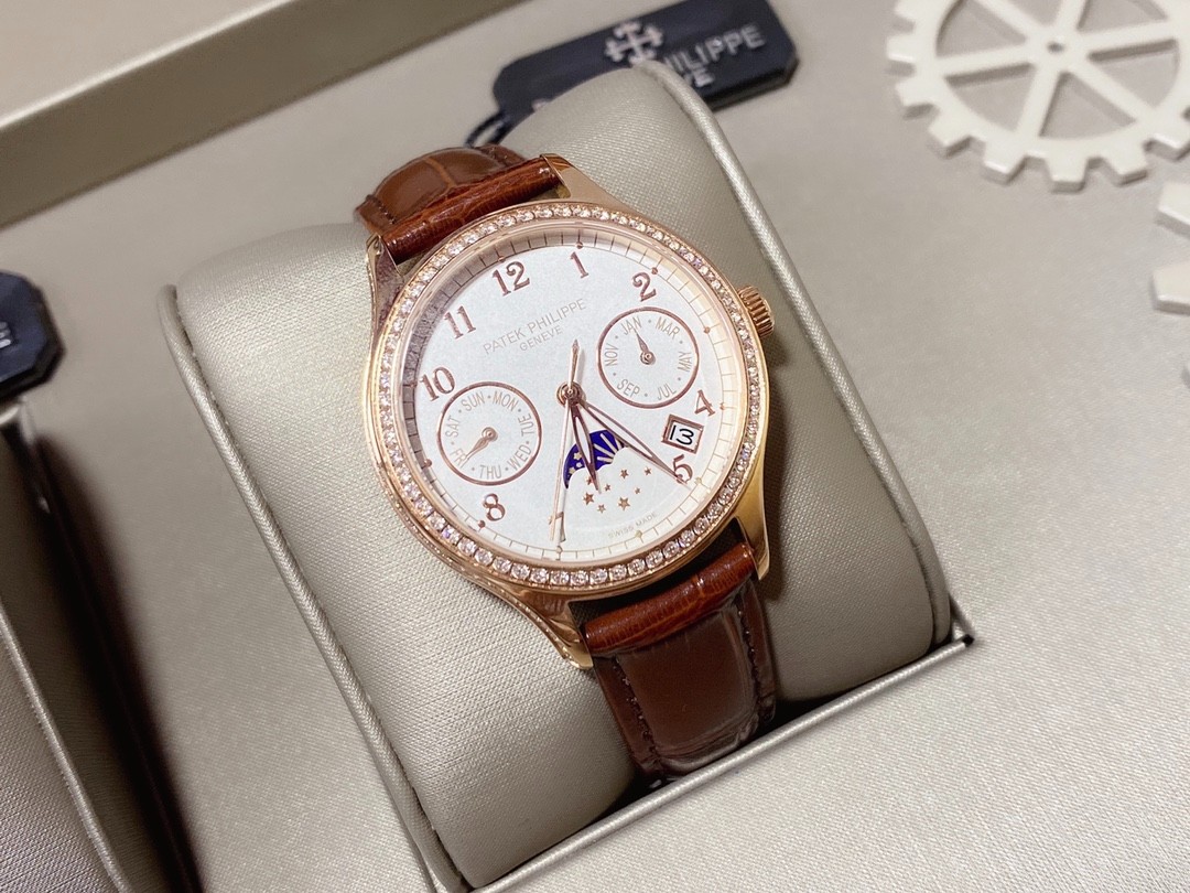 パテック・フィリップ レディース コピー 腕時計 時計 革ベルト シンプル 高級 カジュアル サファイアガラス