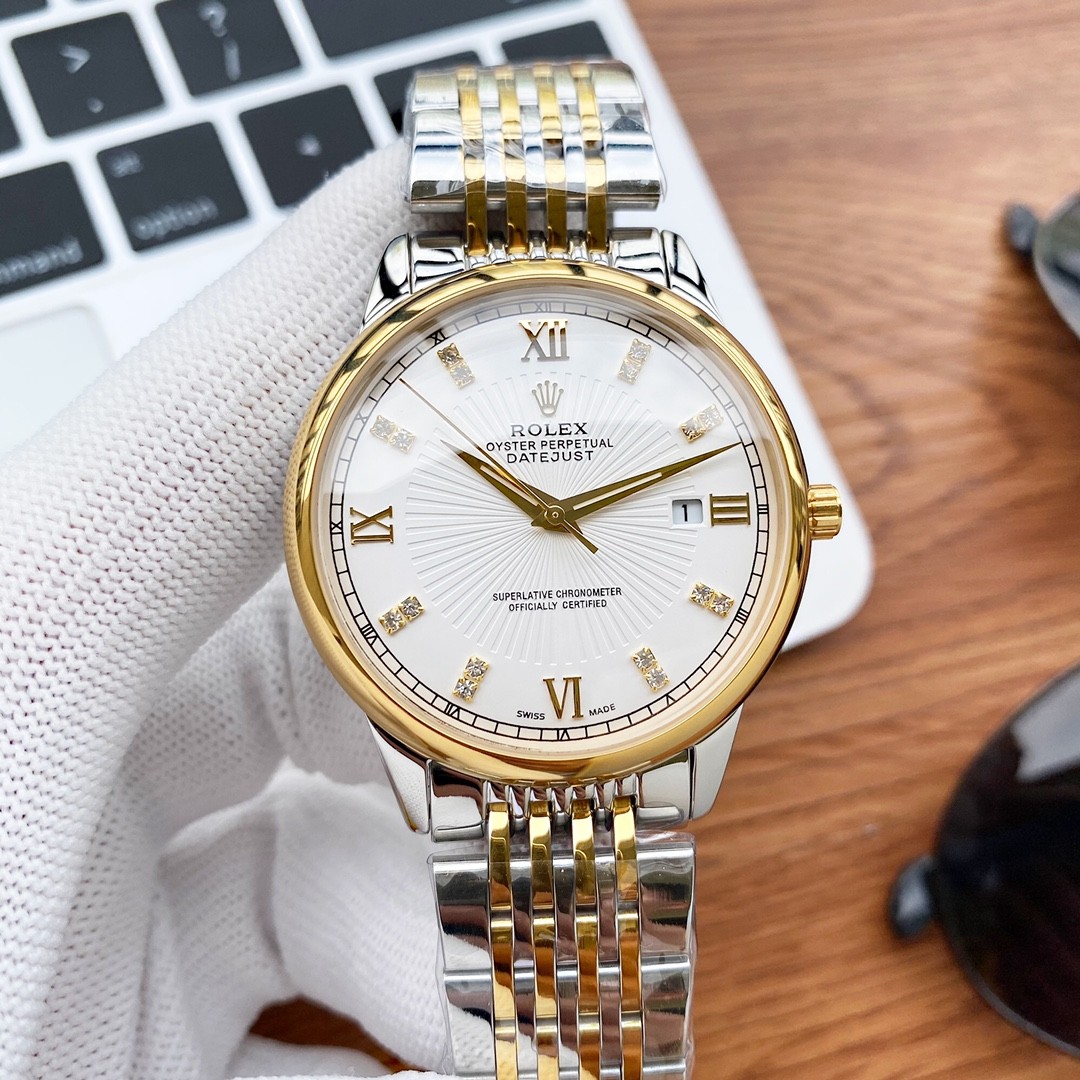 シンプル 定番 カジュアル ビジネス ロレックス 腕時計 コピー メンズ おしゃれ 日付表示 40mm ウォッチ