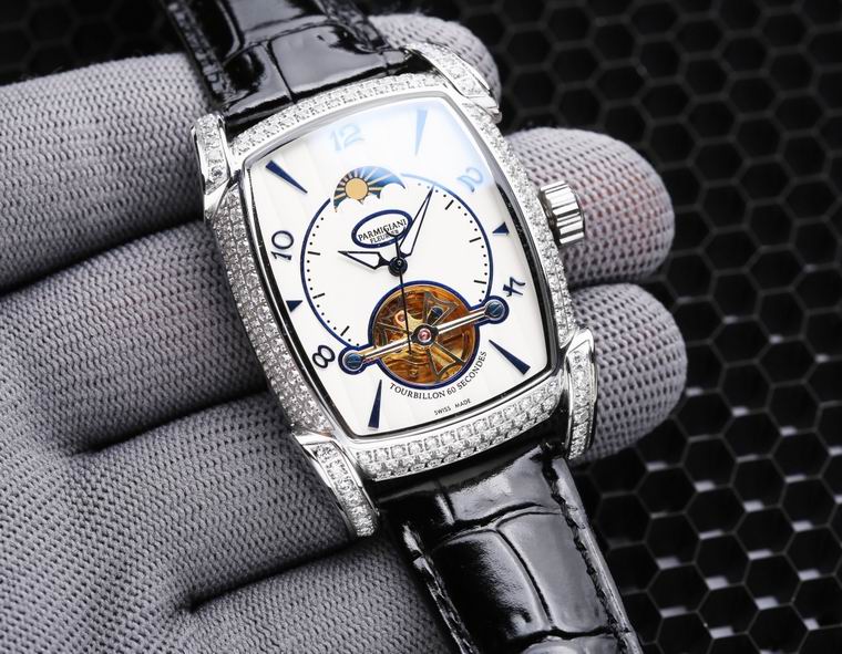 かっこいい メンズ 腕時計 高級的 エレガント スケルトン スクエア 人気 パルミジャーニ・フルリエ 時計 コピー 
