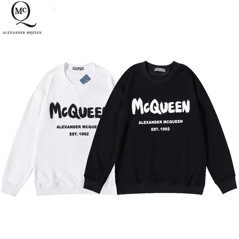 ロゴプリント ゆったり 着心地いい クルーネック アレキサンダー・マックイーン 長袖Tシャツ コピー おしゃれ カジュアル