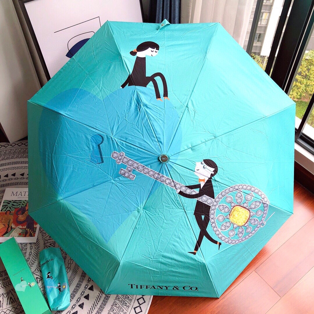 可愛い おしゃれ ティファニー 傘 コピー 人気 折りたたみ傘 晴雨兼用 UVカットロマンチック 爽やか 