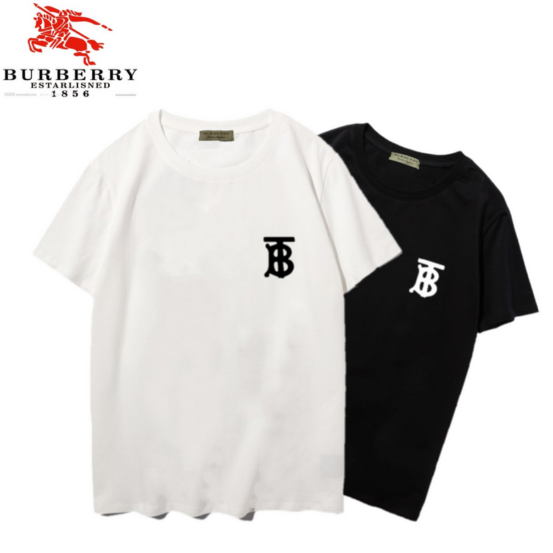 シンプル 合わせやすい ロゴ バーバリー 半袖Tシャツ コピー カジュアル お洒落 クルーネック 春夏 トップス レディース メンズ