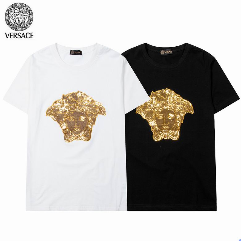 おしゃれ ロゴ シンプル クルーネック コットン 着心地いい ヴェルサーチェ 半袖Tシャツ コピー レディース 人気 トップス