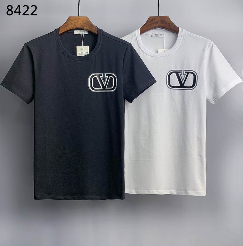 ベーシック クルーネック 半袖 春夏 トップス Vロゴ おしゃれ ヴァレンティノ Tシャツ コピー ホワイト ブラック