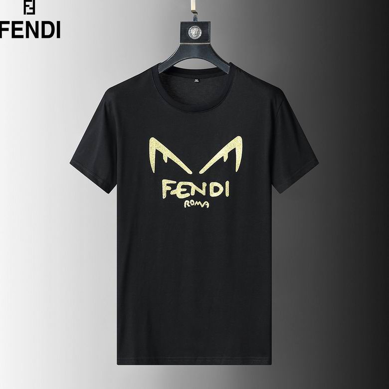 カジュアル おしゃれ フェンディ Tシャツ コピー 半袖 トップス 春夏 定番 おしゃれ クルーネック  ホワイト ブラック