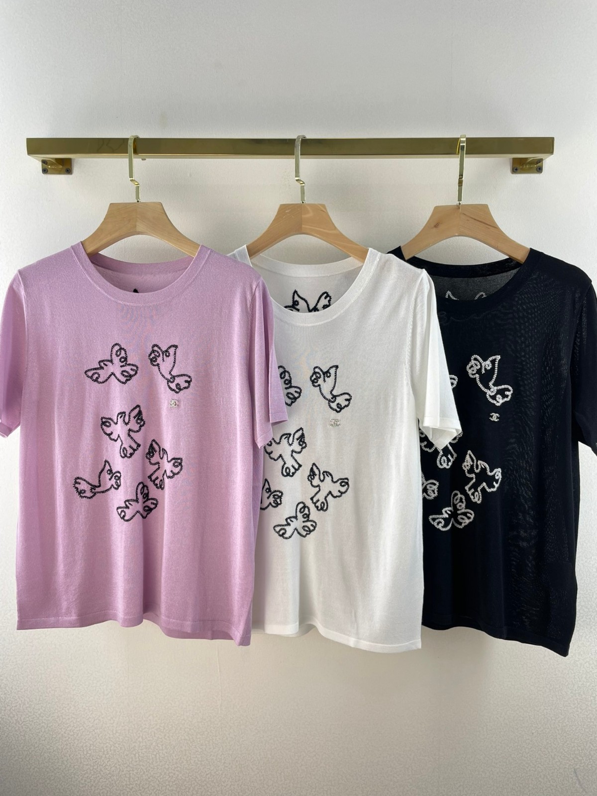 3色あり レディース 可愛い ゆったり クルーネック シャネル tシャツ コピー 半袖 カジュアル カットソー