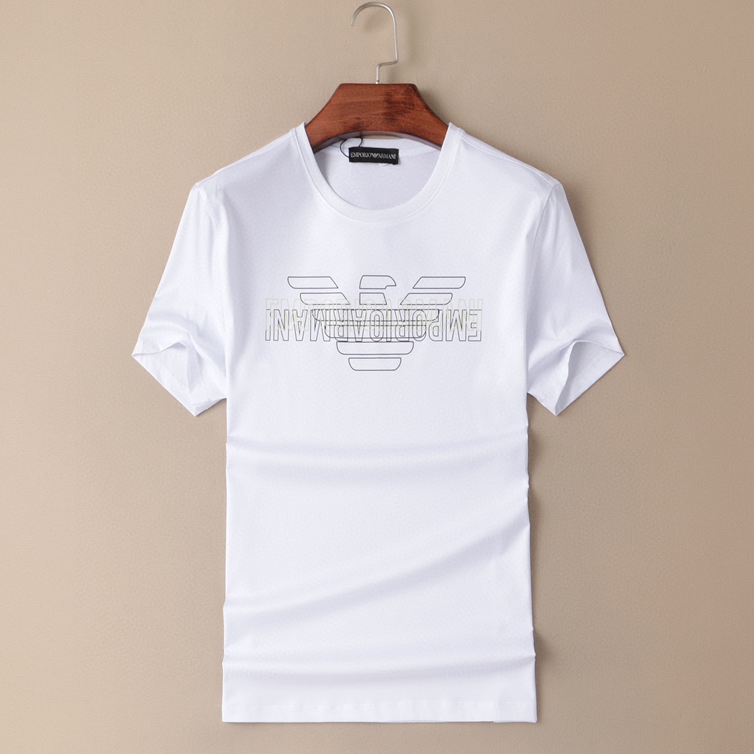 合わせやすい プリント ロゴ おしゃれ アルマーニ tシャツ コピー 半袖 カジュアル クルーネック トップス