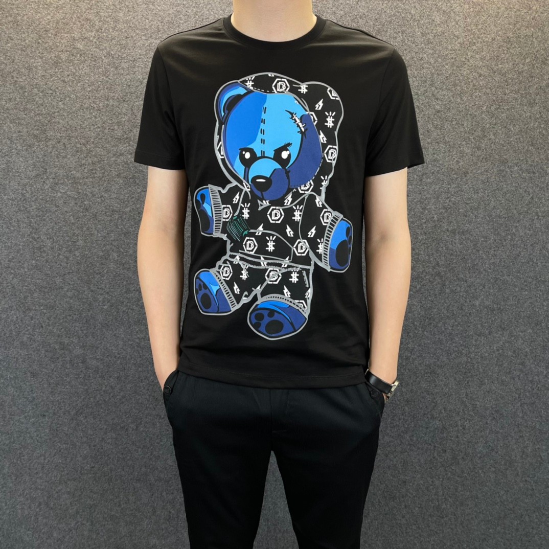 フィリッププレイン 半袖Tシャツ コピー 着心地いい 上品 春夏 定番 クルーネック カジュアル おしゃれ