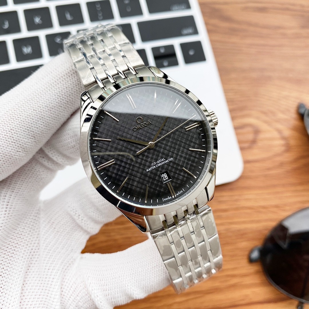 40mm おしゃれ シンプル ビジネス 人気 オメガ 時計 コピー 日付表示 腕時計 メンズ ウォッチ