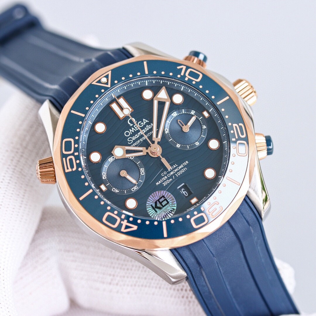 44 mm メンズ 多機能 クロノグラフ おしゃれ  かっこいい オメガ 時計 コピー 人気 腕時計 
