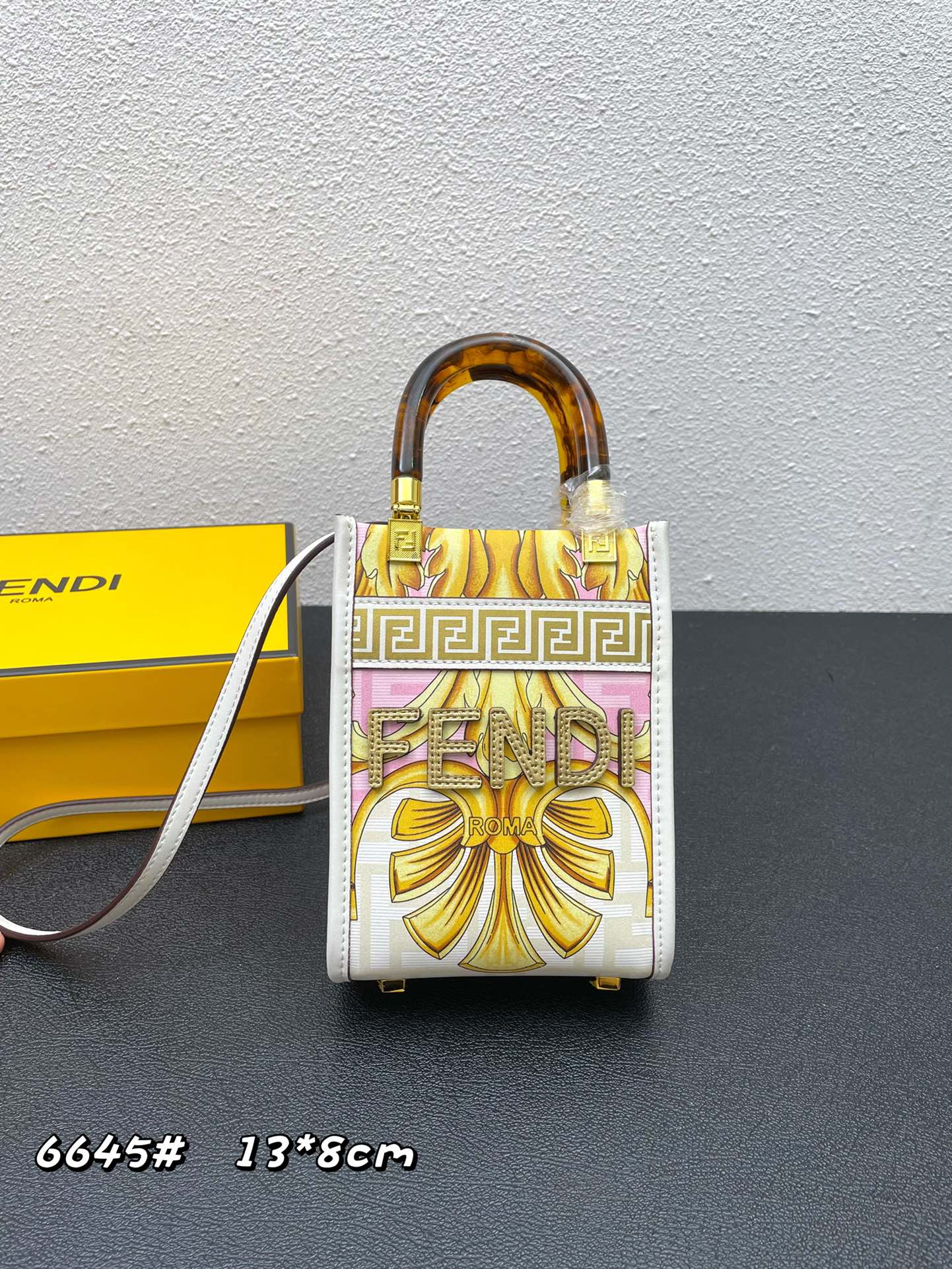 FENDI × VERSACE ミニ トートバッグ おしゃれ ショルダーバッグ フェンディ バッグ 人気 コピー 