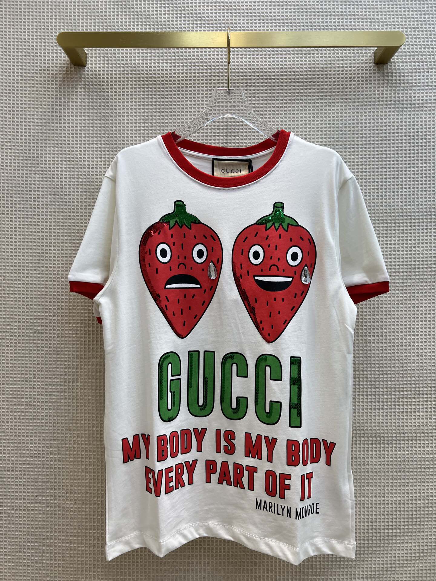 Gucci x Harry Styles プリント バイカラー グッチ Tシャツ コピー 半袖 トップス ユニセックス