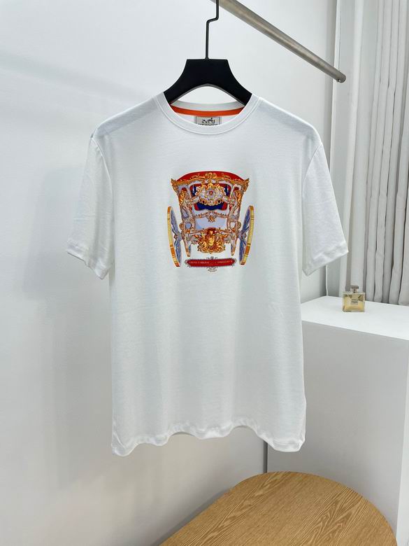 エルメス 半袖tシャツ コピー プリント 着心地いい クルーネック 春夏 定番 合わせやすい トップス