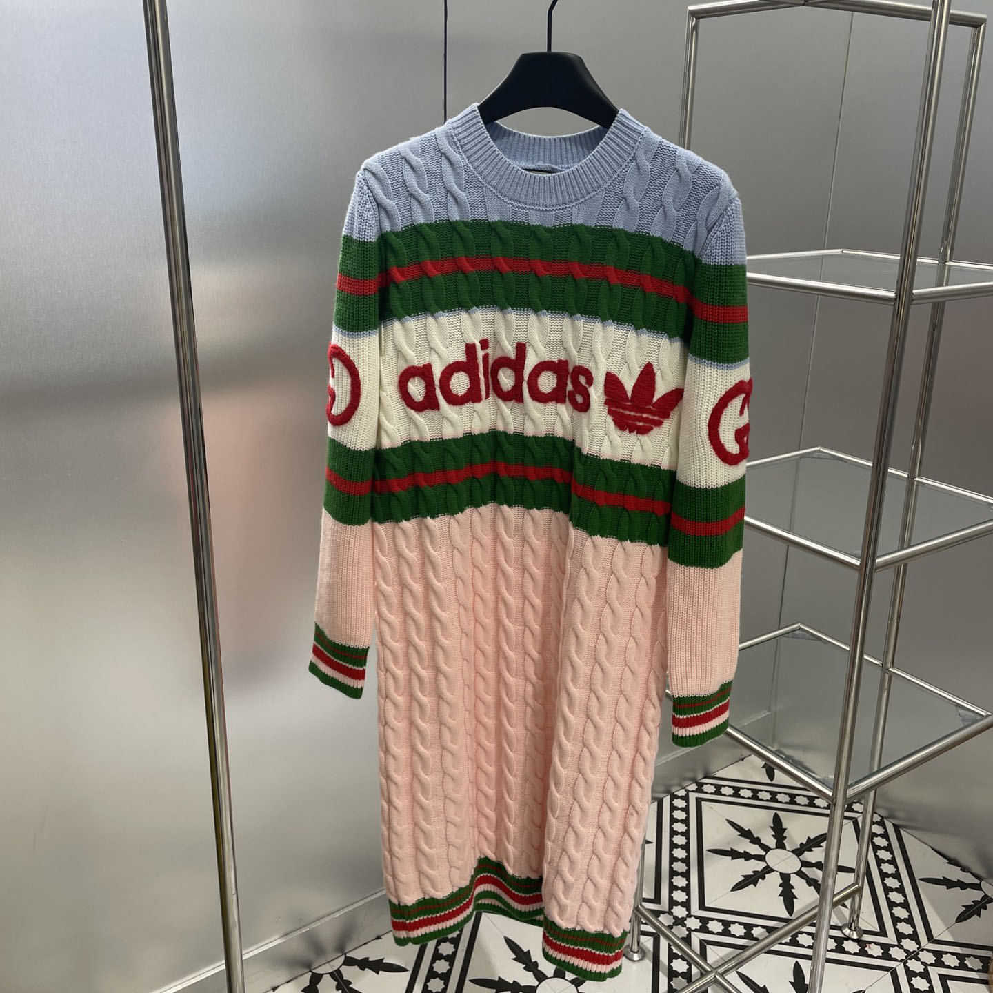 adidas x Gucci ウール ニット ドレス グッチ ワンピース コピー 長袖