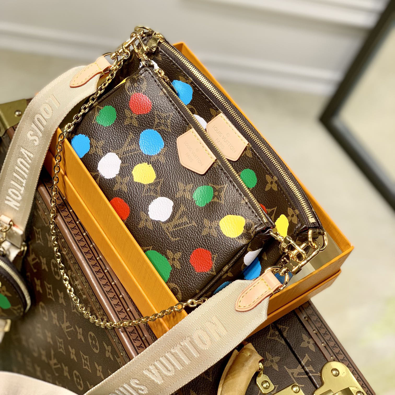 M46385 LV × YK ミュルティ･ポシェット･アクセソワール ルイ・ヴィトン バッグ コピー 