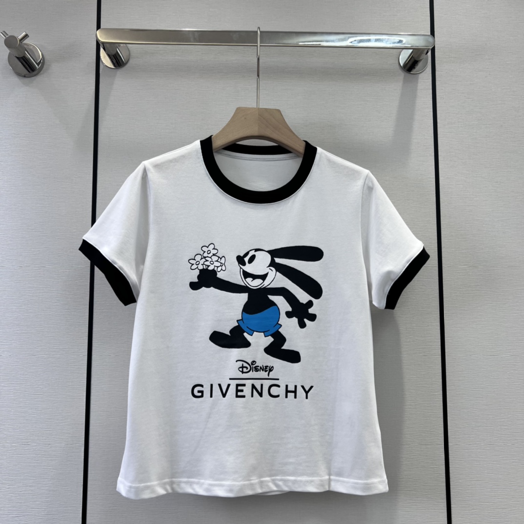 Givenchy x ディズニーコラボ オズワルド プリント ジバンシィ Tシャツ コピー 半袖