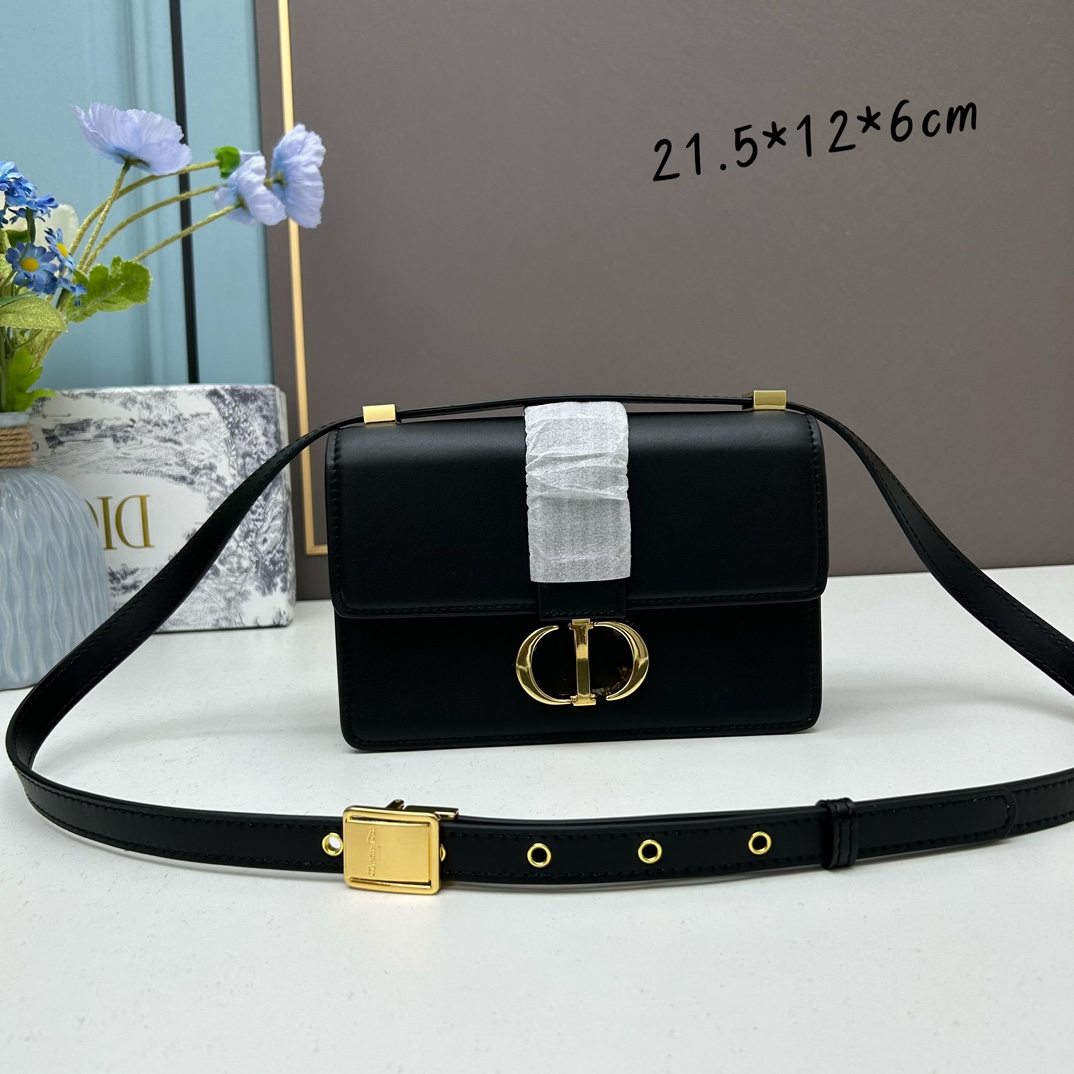 クリスチャン・ディオール 30 MONTAIGNE スモールバッグ スーパーコピー ブラック