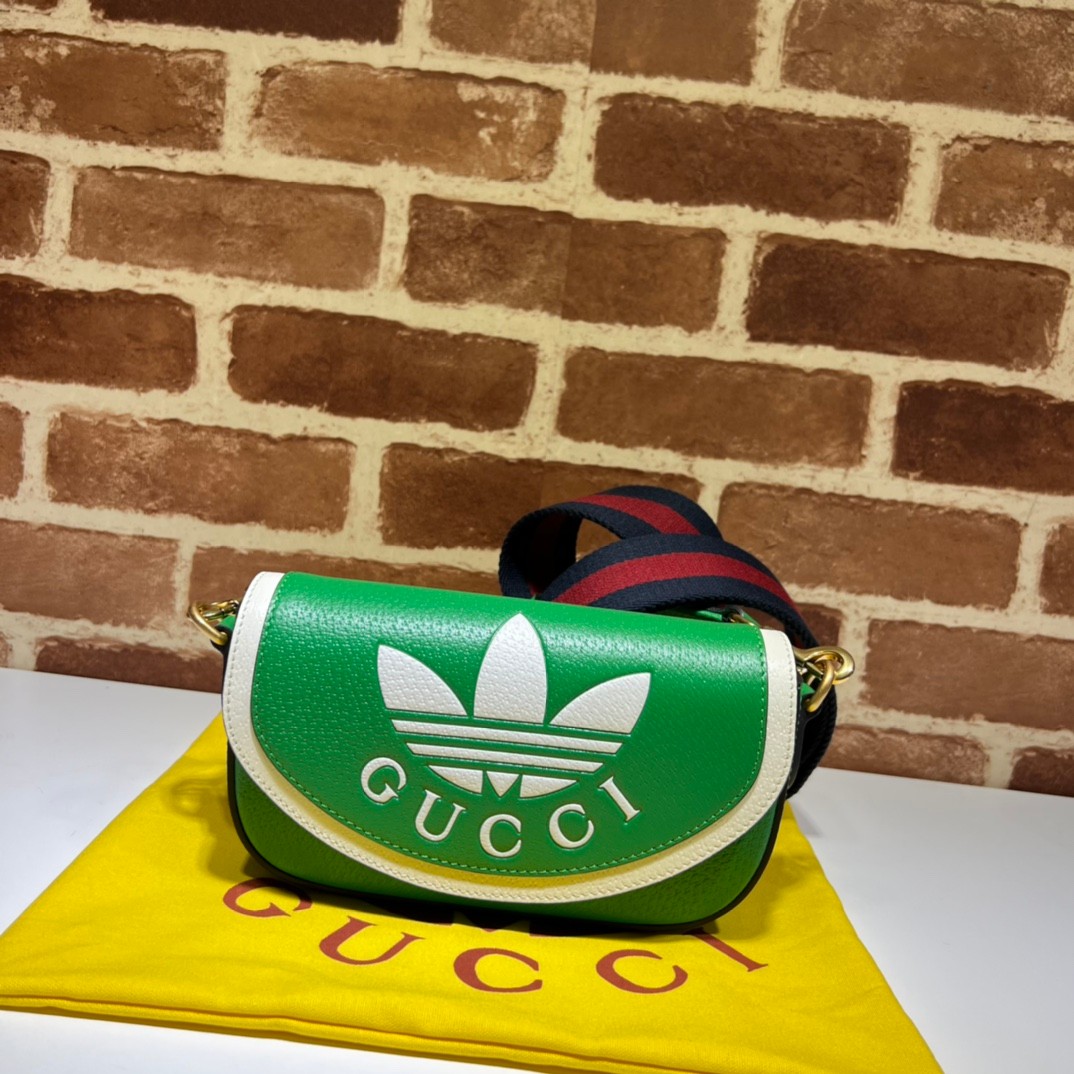 ADIDAS X GUCCI ミニバッグ グッチ バッグ コピー ショルダーバッグ グリーン