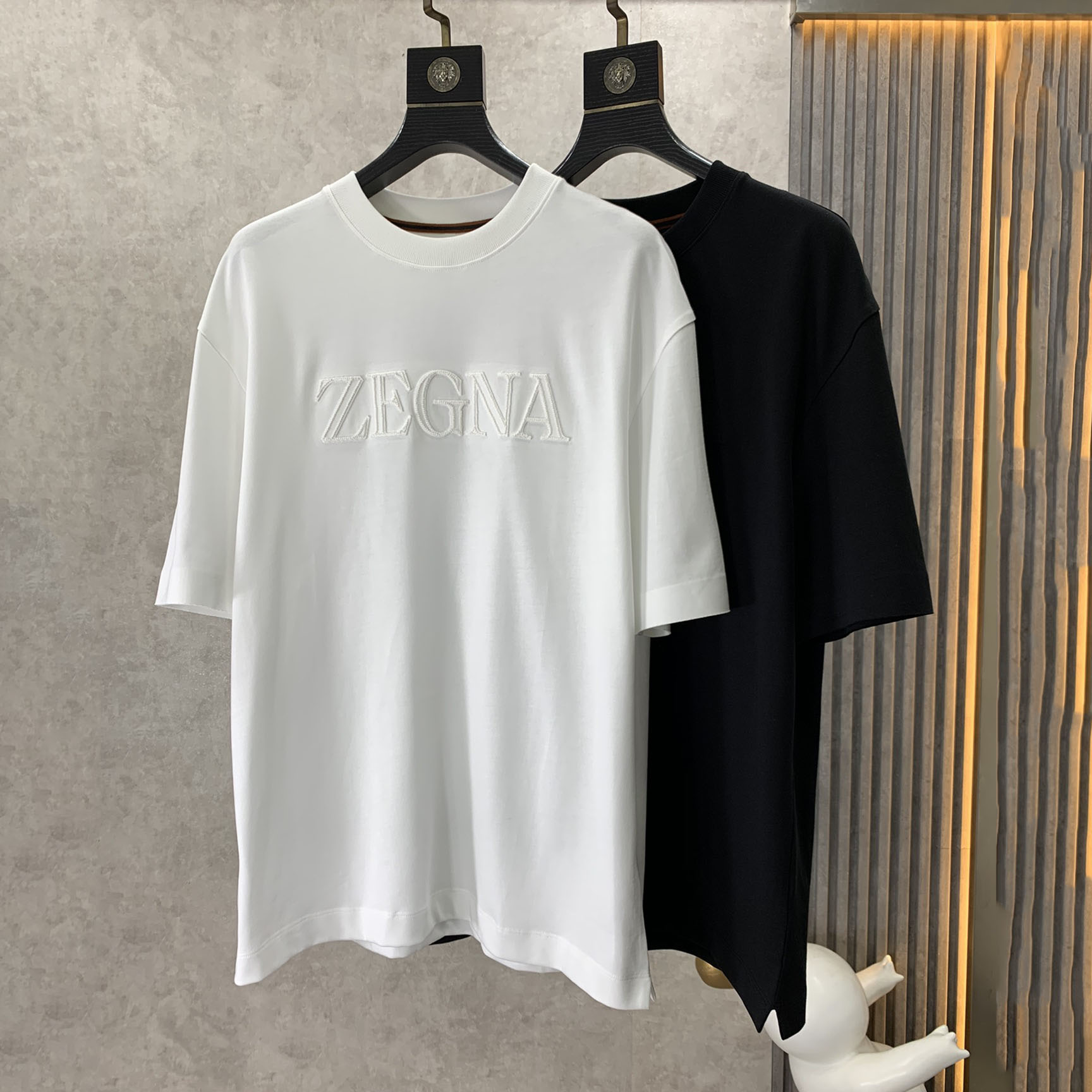 シンプル ゆったり ロゴ クルーネック エルメネジルド・ゼニア Tシャツ コピー メンズ 半袖Tシャツ