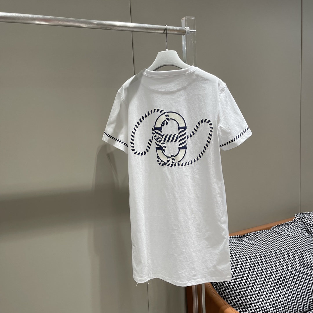 2023春夏◆レディース Ｔシャツワンピース マキシドレス エルメス ワンピース コピー コットン