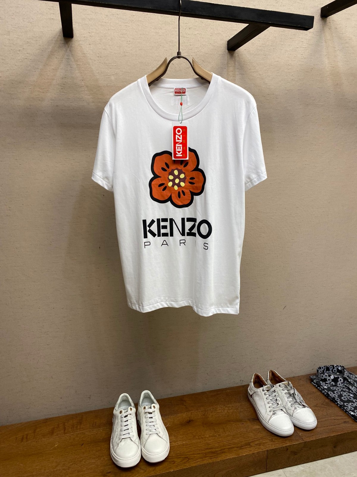 ユニセックス 快適 コットン 半袖Tシャツ ケンゾー Tシャツ コピー クルーネック ホワイト