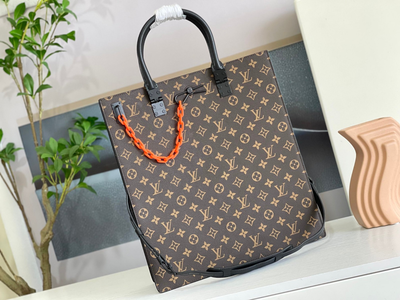 LOUIS VUITTON ルイヴィトン モノグラム サック プラ ヴァージブルアブロー トートバッグ M44475 ブラウン by