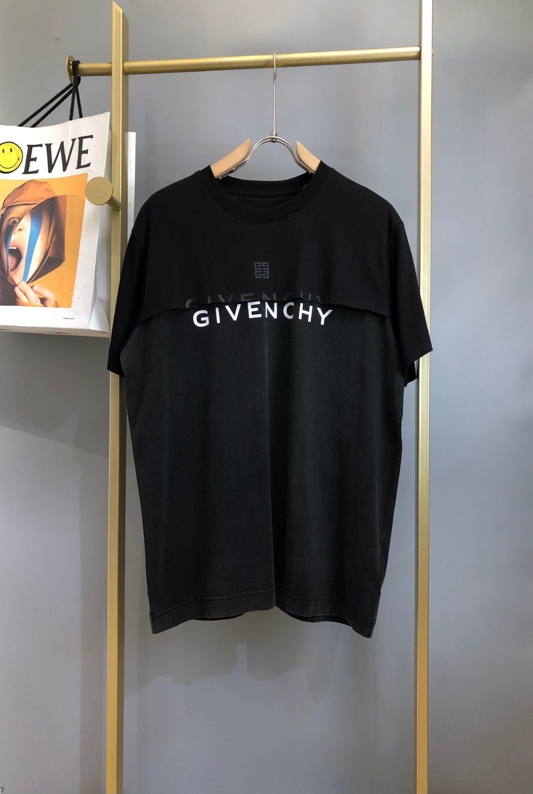 オーバーラップエフェクト プリント コットン Tシャツ ジバンシィ Tシャツ コピー