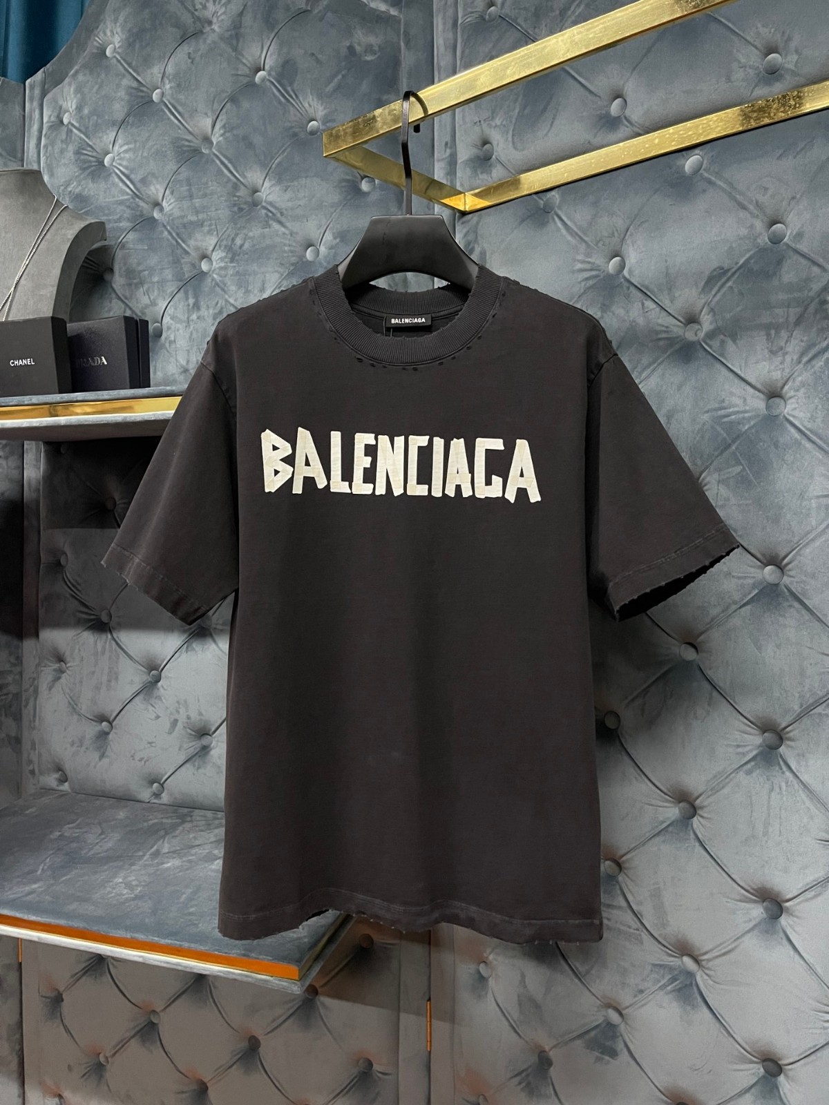 人気 カジュアル Tape Type プリント バレンシアガ Tシャツ コピー 半袖 トップス