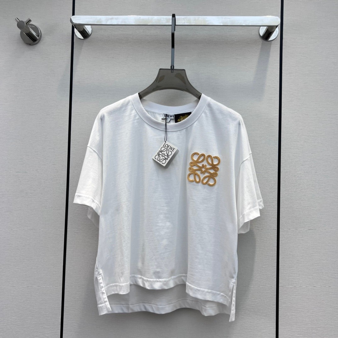 アナグラム コットン Tシャツ ロエベ Tシャツ コピー レディース ホワイト アナグラム コットン Tシャツ ロエベ Tシャツ コピー レディース ホワイト