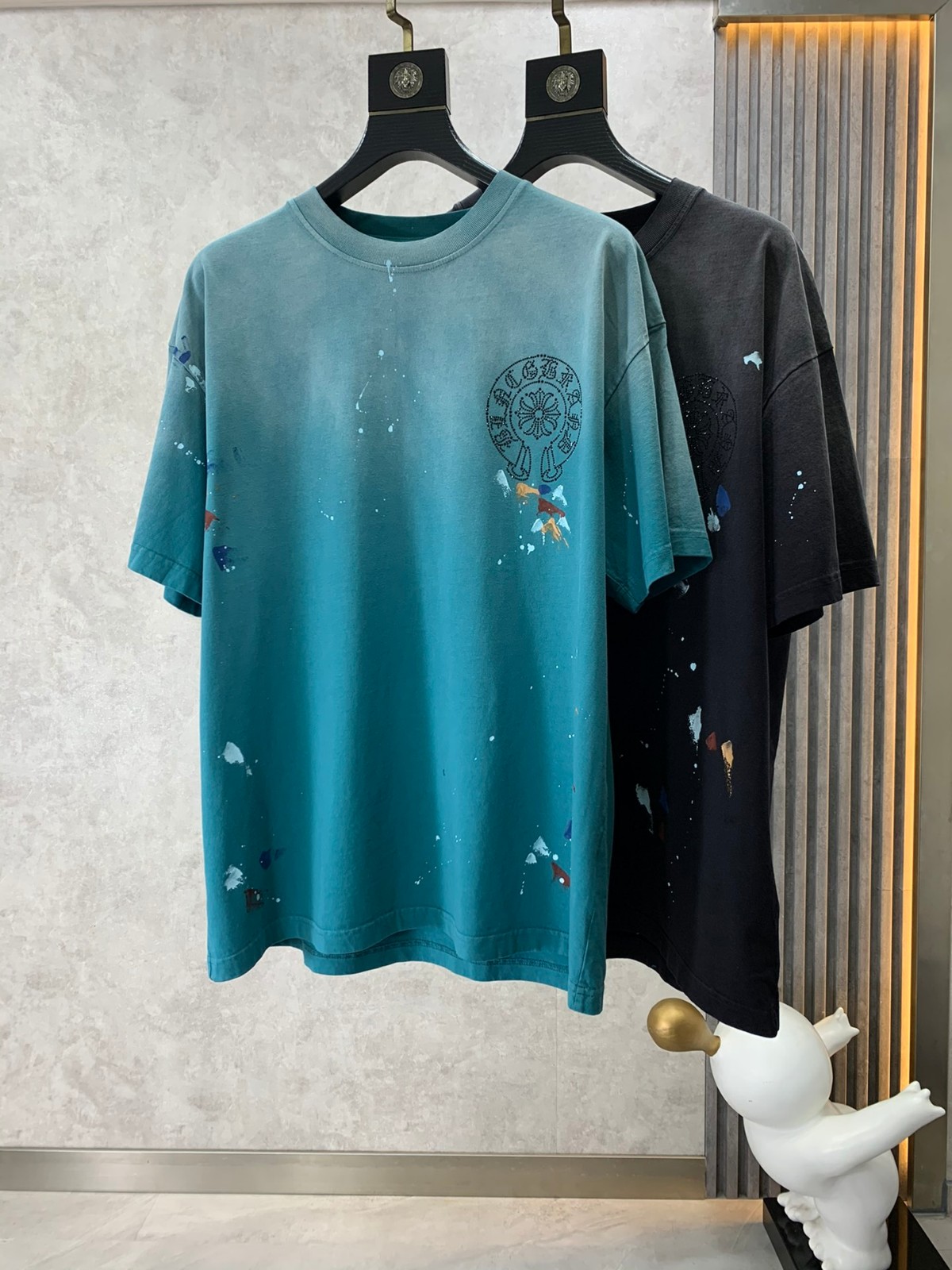 おしゃれ グラデーション カジュアル ゆったり クロムハーツ Tシャツ コピー コットン